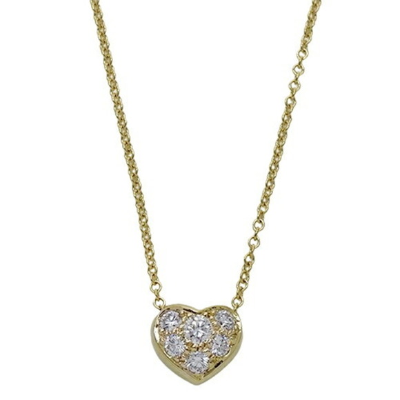 TIFFANY & CO. Pendant Necklace 750YG Diamond Heart Pavé Yellow Gold - Picture 5 of 11